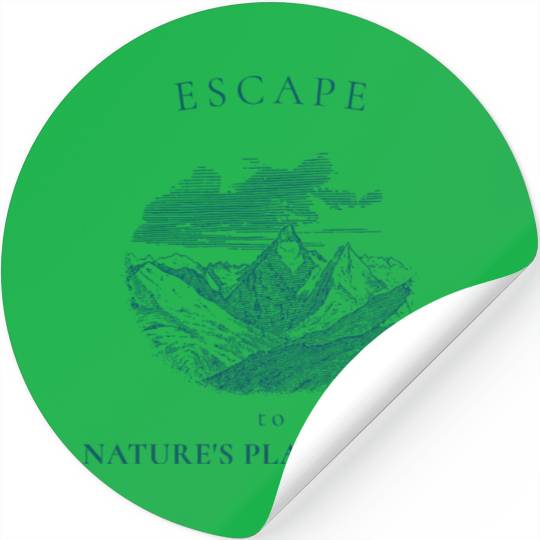 Hiking: Escape to nature's playground Stickers
