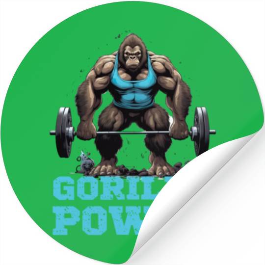 Gorilla Power Fitness Monkey Gorilla Gym Stickers