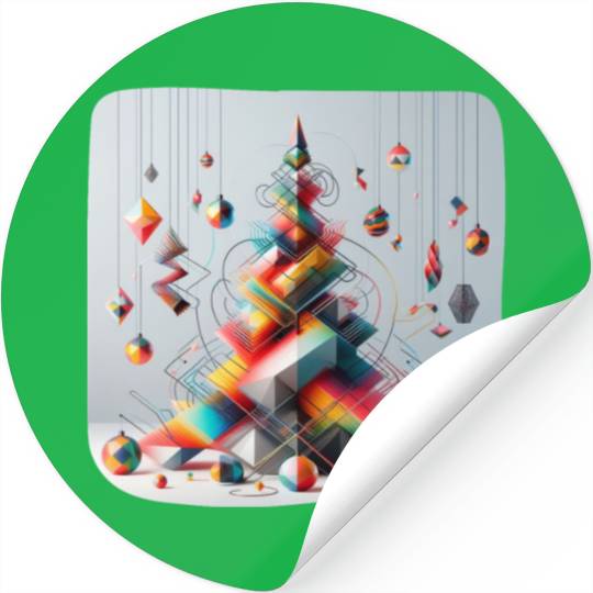 Geometric Christmas tree Stickers