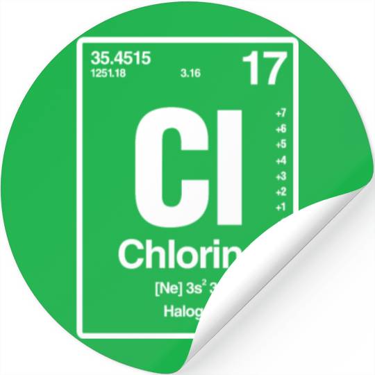 Chlorine Cl Periodic Table Stickers