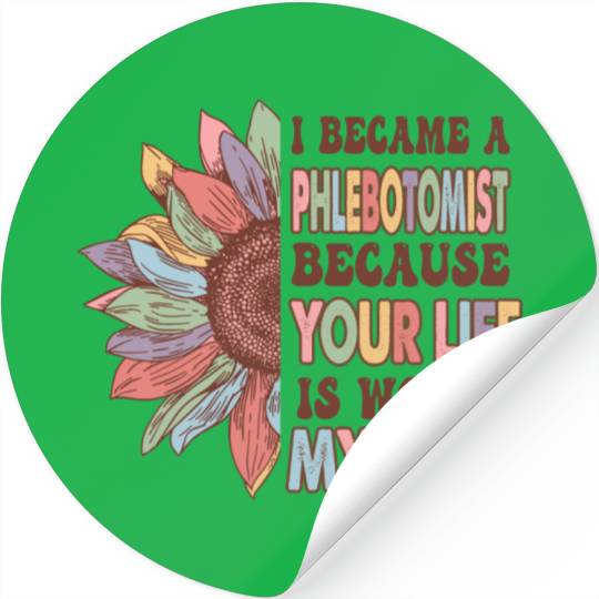 Phlebotomist Rainbow Leopard Print Face Stickers