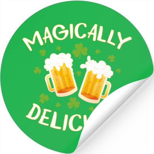 Magically Delicious Beer Drinking Irish Team St Stickers