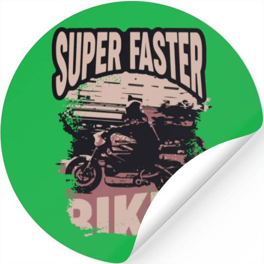 Super Faster Biker Motorcycle And Racing Stickers