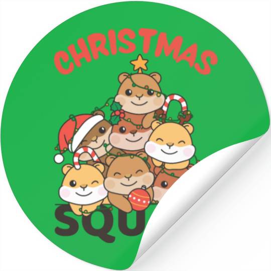 Hamster Christmas Tree Christmas Squad Hamster Stickers