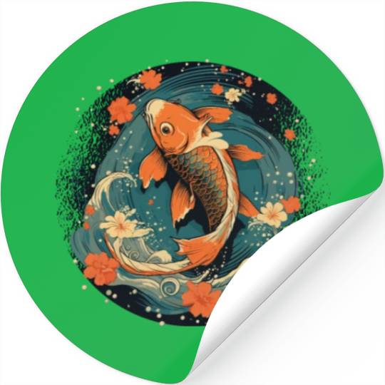 Koi Fish Koi Carp Japanese Koi Garden-Pond Koi Stickers