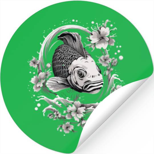Koi Fish Koi Carp Japanese Tatto-style Koi Stickers