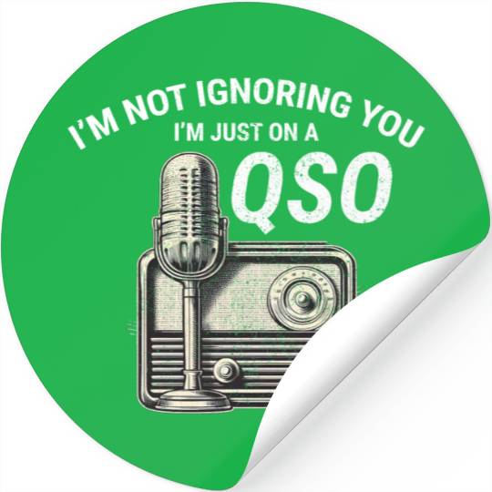 Nostalgic QSO Vintage Ham Radio Operator Classic Stickers