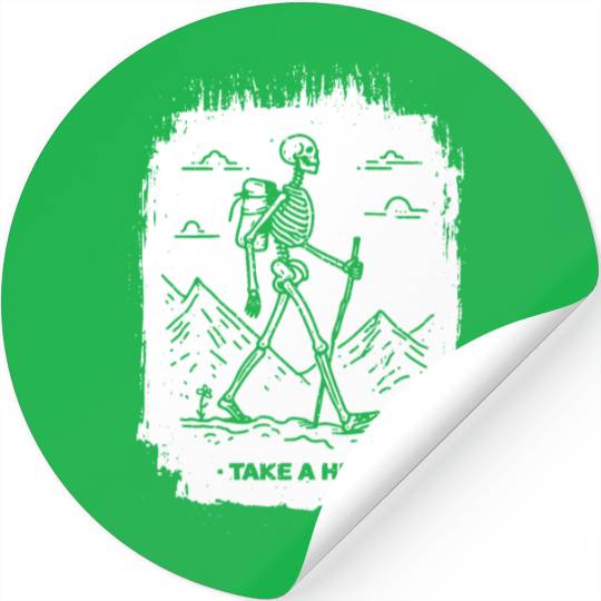 Take a Hike - White Ink Stickers
