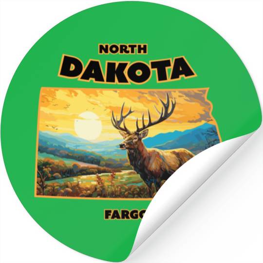 North Dakota - Elk Stickers