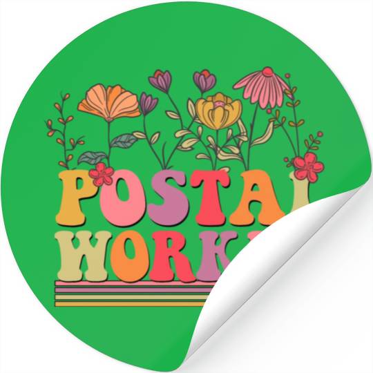 Postal worker flower Stickers