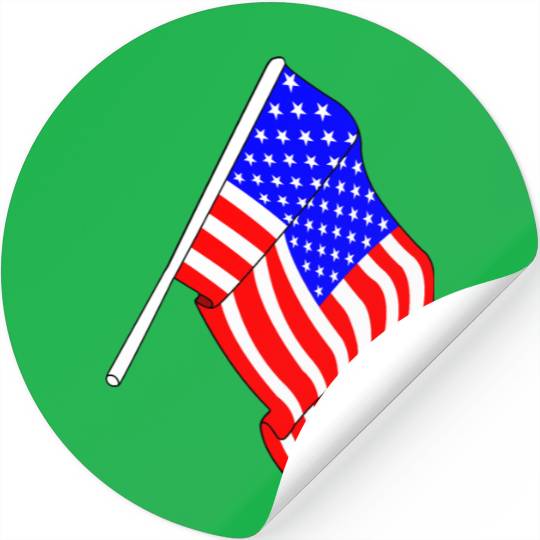 Flag of USA, stars and stripes Stickers