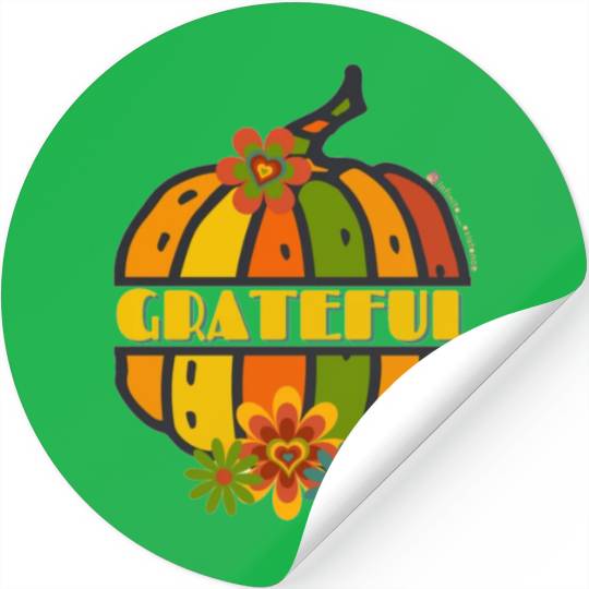 Grateful Pumpkin Stickers