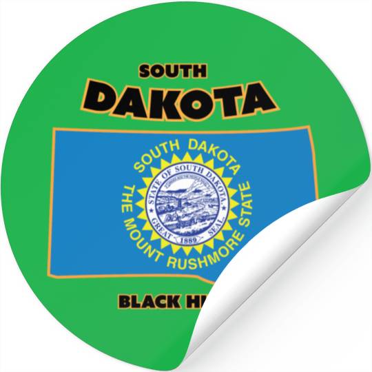 South Dakota - Flag Stickers