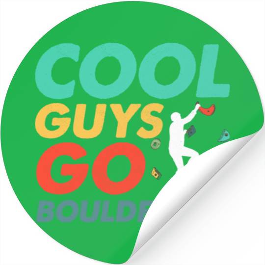 Cool Guys Go Bouldering Climbing Boulder Stickers