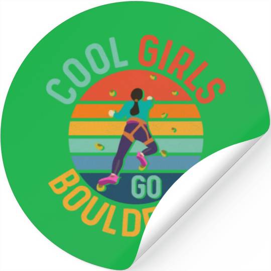 Cool Girls Go Bouldering Boulder Climbing Stickers