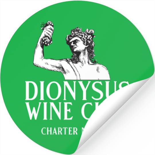 Dionysus Wine Club Charter Member Greek Mythology Stickers