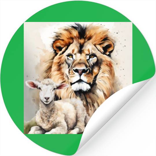 Lion and Lamb Christian Apparel Stickers
