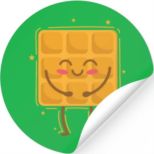 Waffle happy Pastry Baker Stickers