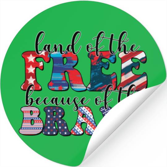 4th of july Land of the free Stickers