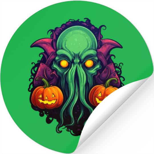 Halloween with Cthulhu Stickers