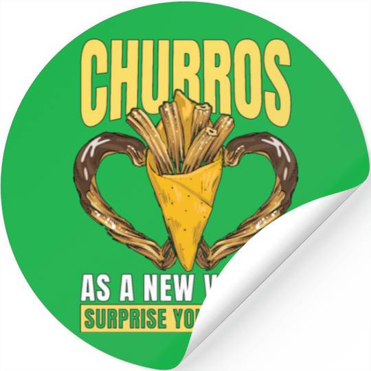 Churros As A New Way To Surprise Cinnamon Churros Stickers