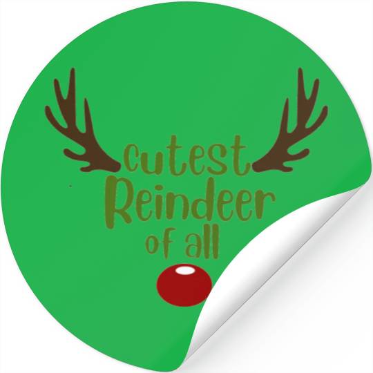 Cutest Reindeer of All Stickers