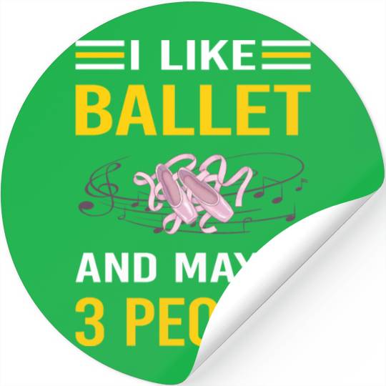 3 People Ballet Ballerina Stickers