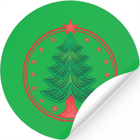 Christmas tree logo Stickers
