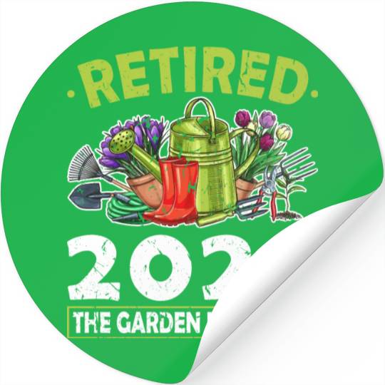 Retired 2024 The Garden Is Calling Gardener Stickers