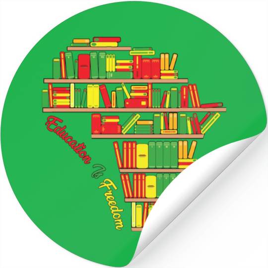 Education Is Freedom Juneteenth Reading Book Lover Stickers
