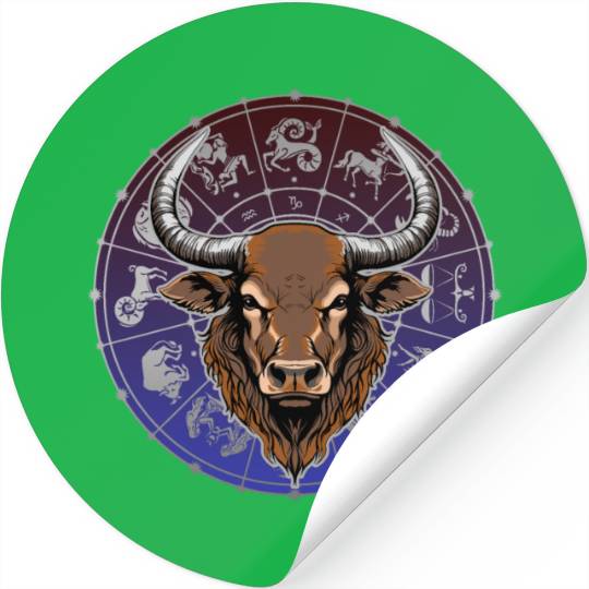 Taurus Zodiac star sign horoscope Astrology Stickers