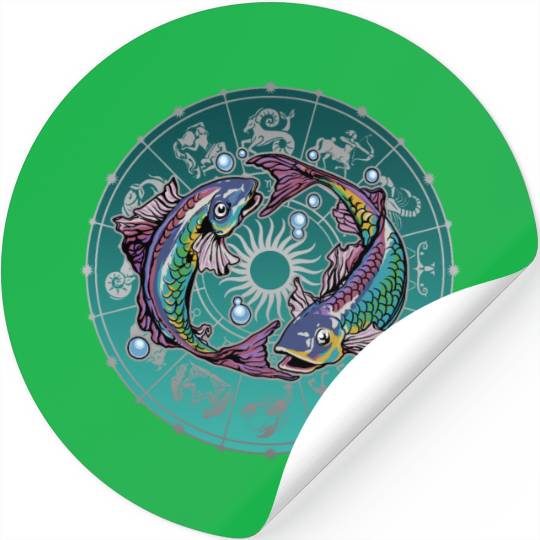 Pisces Zodiac star sign horoscope Astrology Stickers