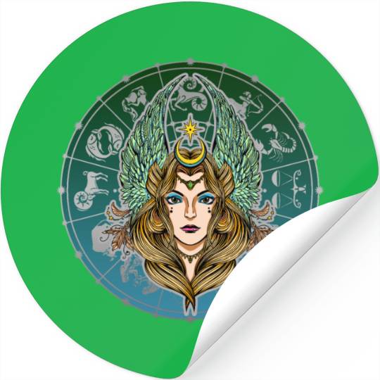 Virgo Zodiac star sign horoscope Astrology Stickers