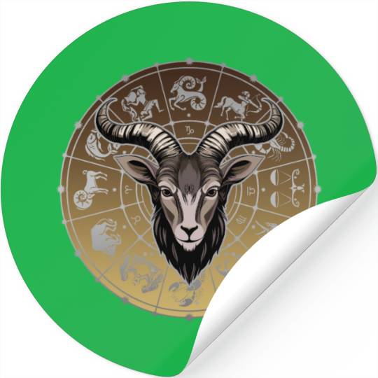 Capricon Zodiac star sign horoscope Astrology Stickers