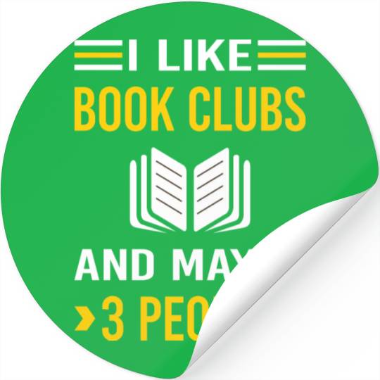 3 People Book Club Read Reader Reading Books Stickers