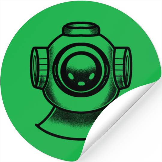 Tattoo of a deep sea Divers Helmet Stickers