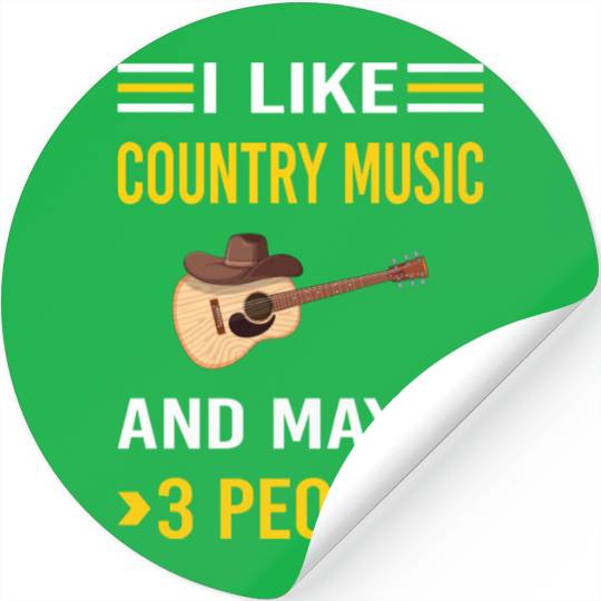 3 People Country Music Stickers