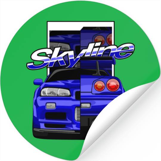 car design illustration Stickers