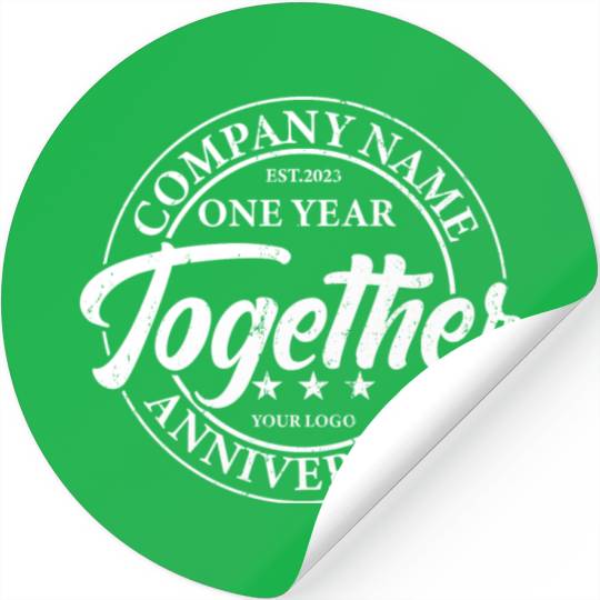 Company 20th Year Anniversary Stickers Design 01