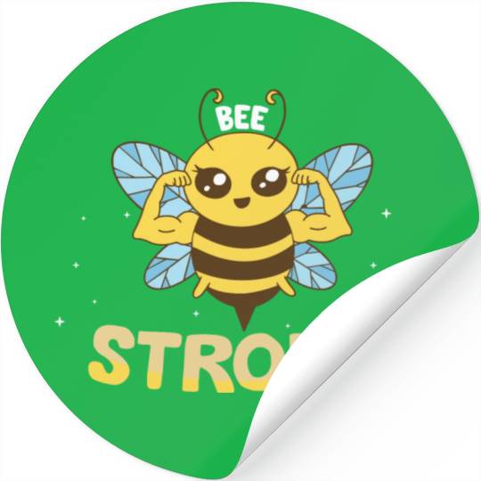 Bee Strong Women Cute Bee Graphic Stickers