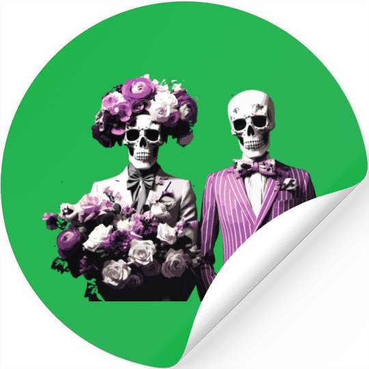 Macabre Romance A Portrait of Love After Death Stickers