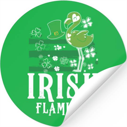 Irish flamingo Stickers