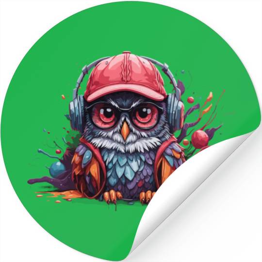 owl animal art I cool cute owl Stickers
