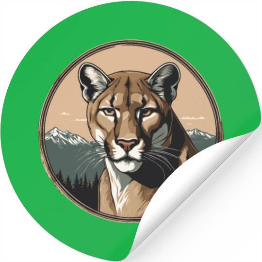 Mountain Lion Cougar Stickers