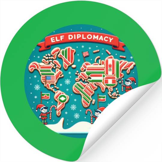 Elf Diplomacy - World Map of Sweet Connections Stickers