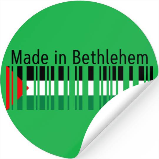 Made in Bethlehem Barcode Palestine Flag for Pales Stickers
