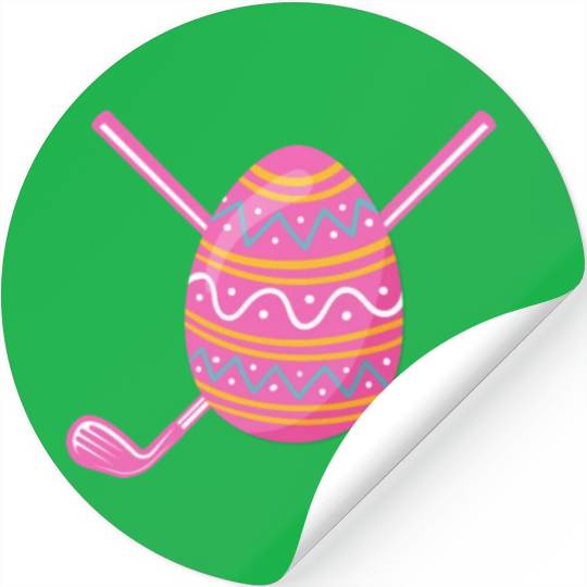 Easter Outfits Golf Lover Women Girls Bunny Cute Stickers