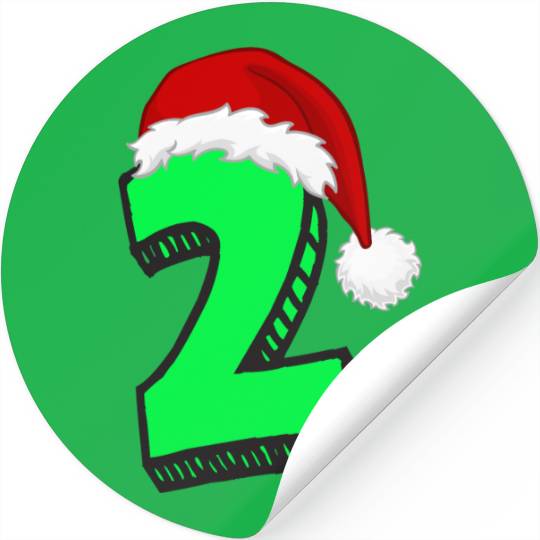 2nd Happy Birthday Party - Number Two Stickers