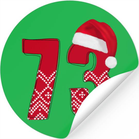 Merry Christmas Number 73 - Seventy Three Stickers
