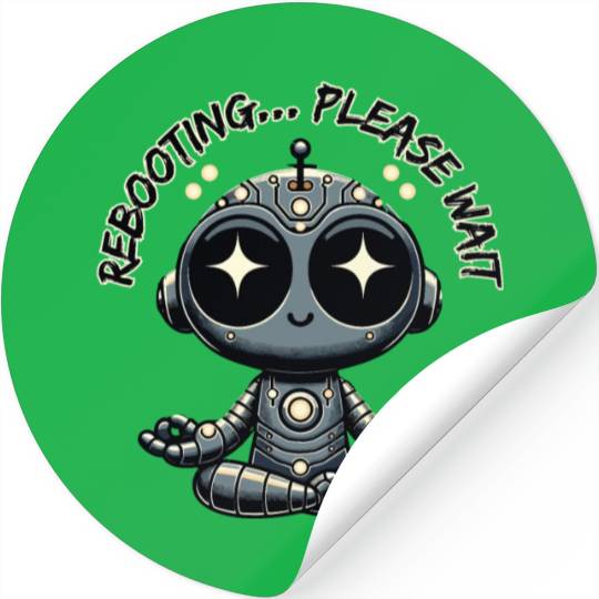 Meditative Robot Stickers